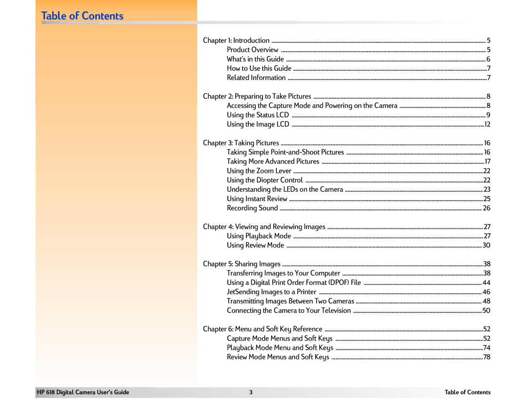 HP 618 manual Table of Contents 