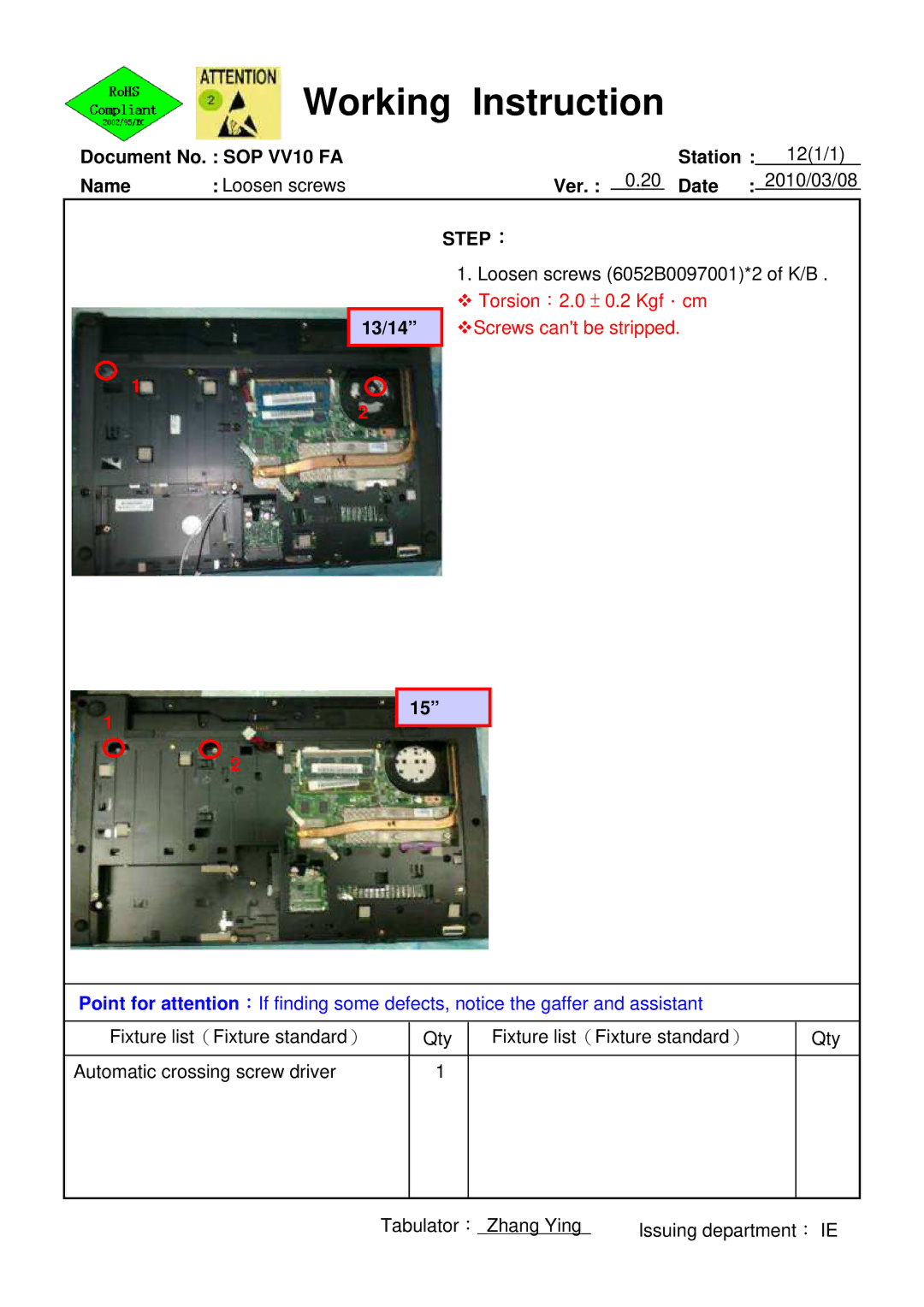 HP 620 manual 13/14 