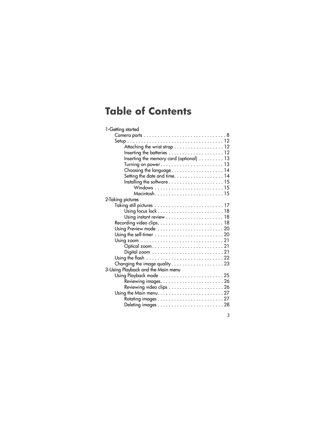 HP 620 manual Table of Contents 