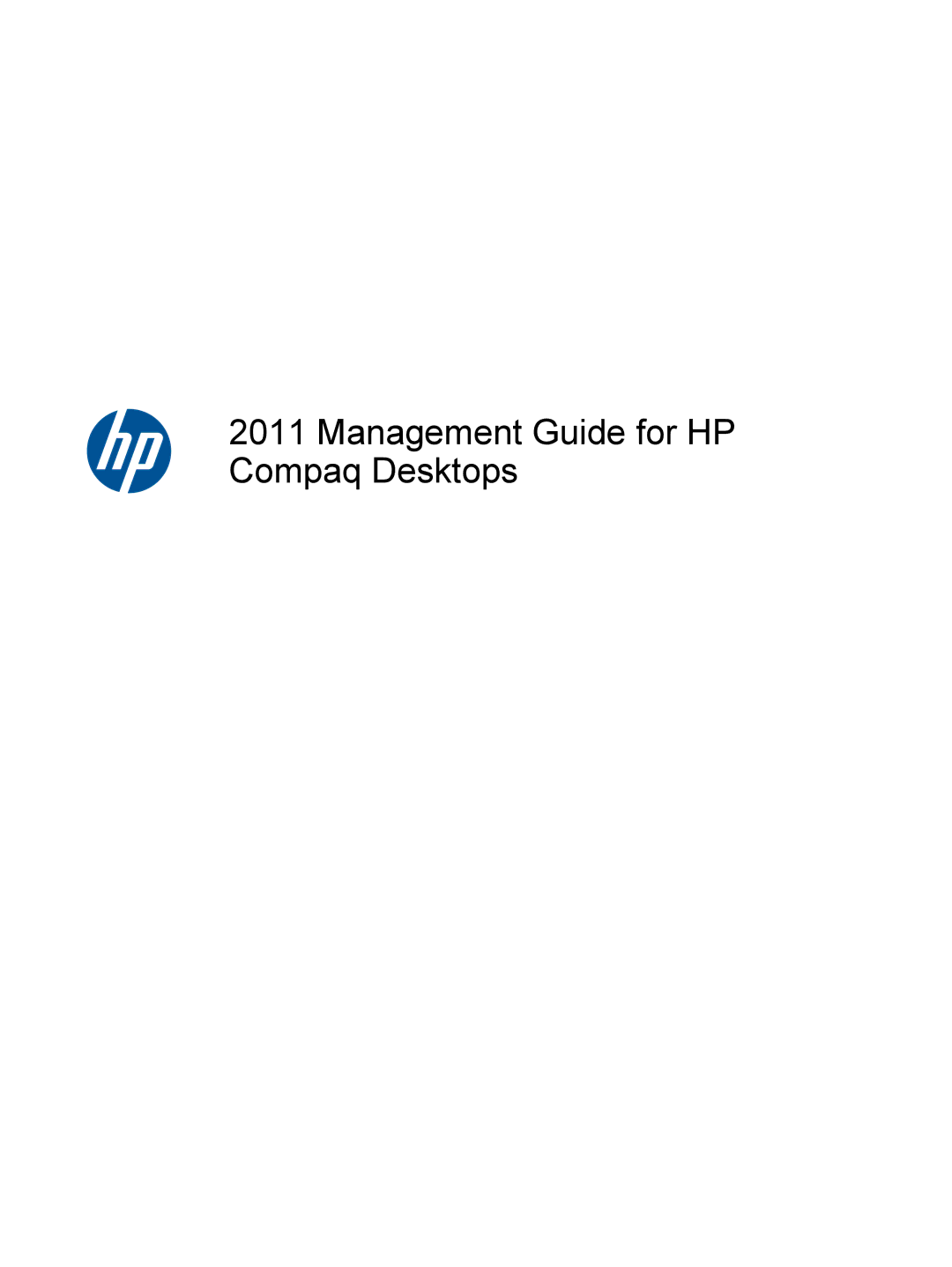 HP 6200 Pro manual Management Guide for HP Compaq Desktops 