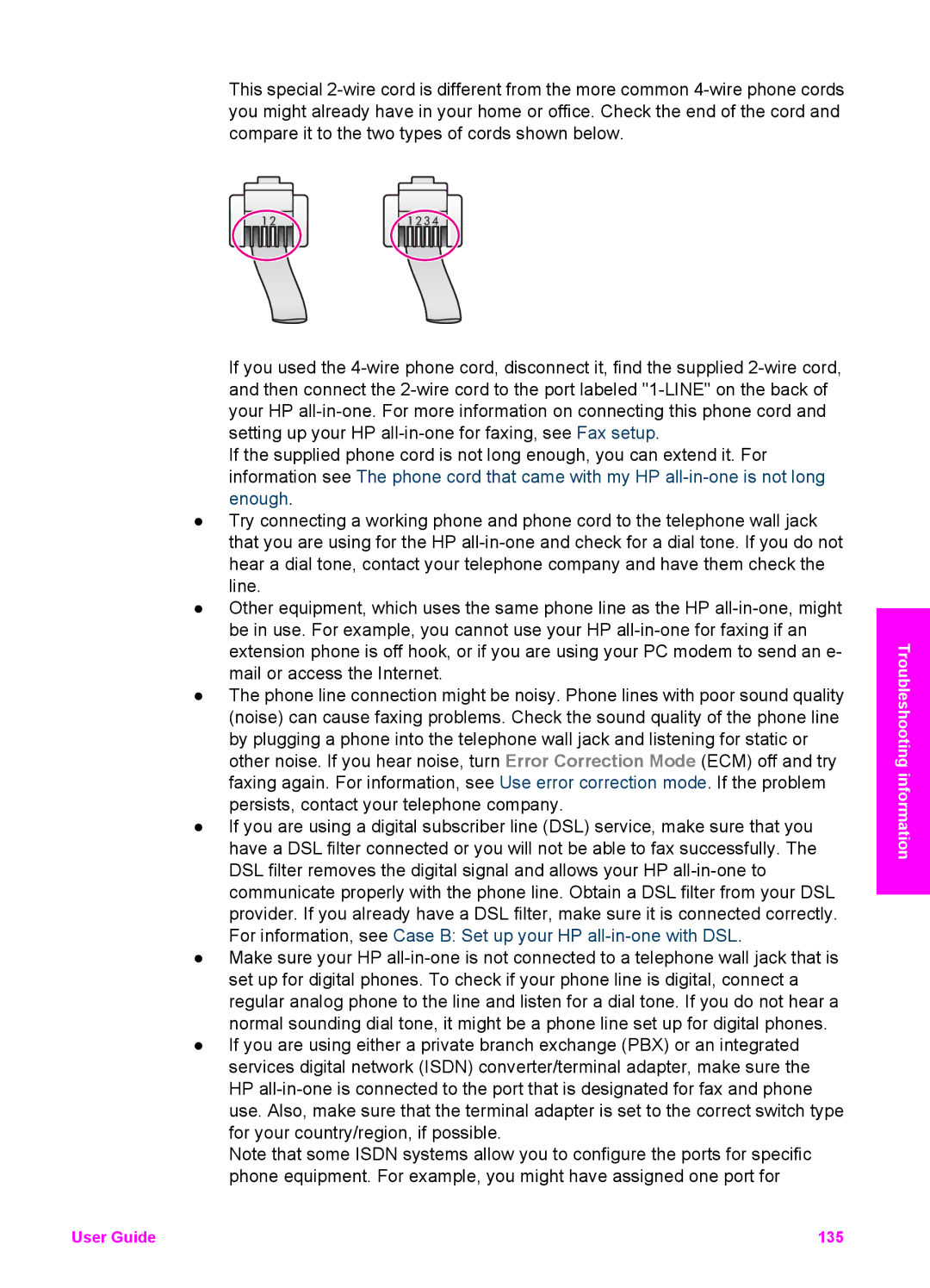 HP 6200 manual User Guide 135 