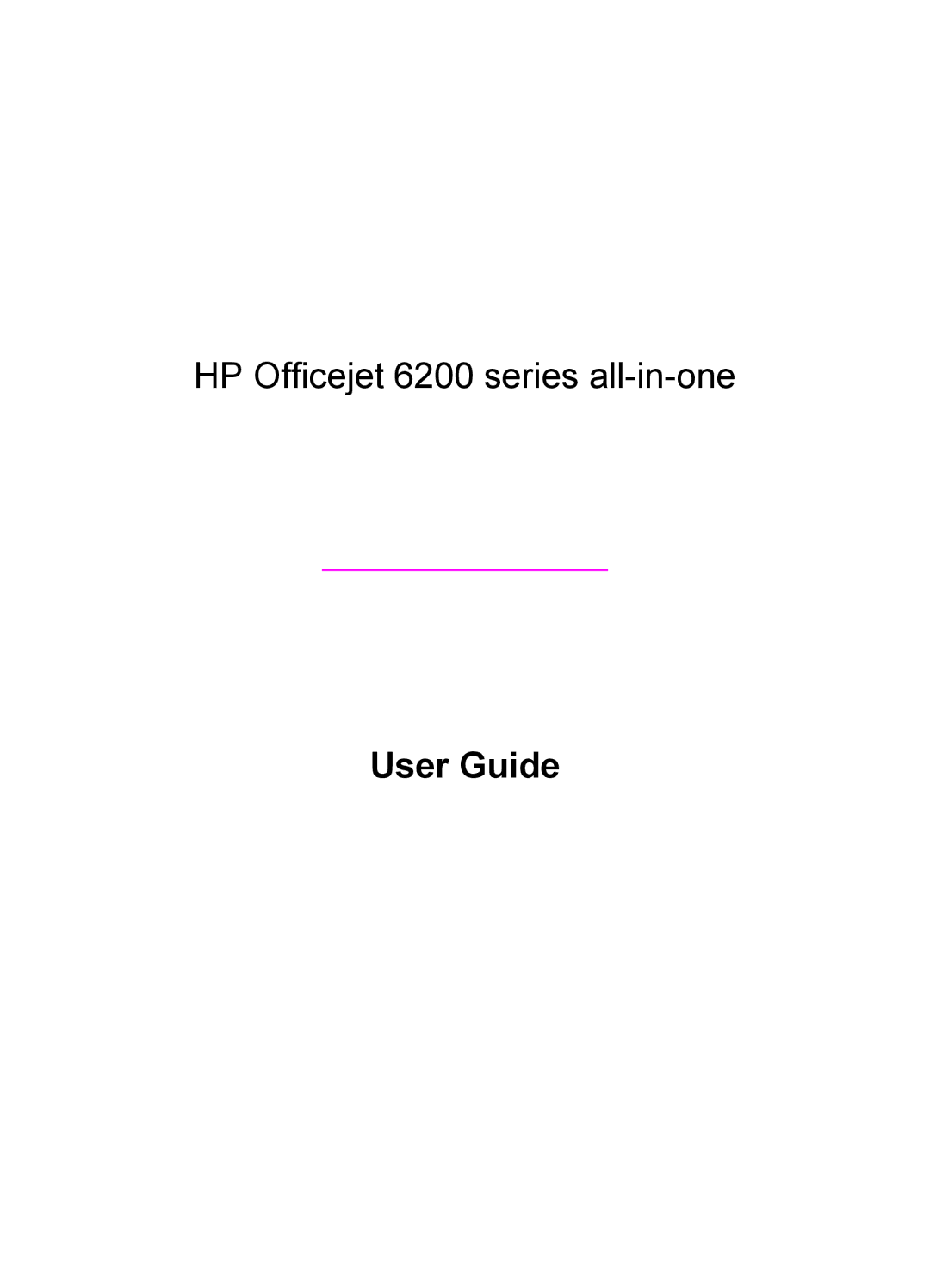 HP 6200 manual User Guide 