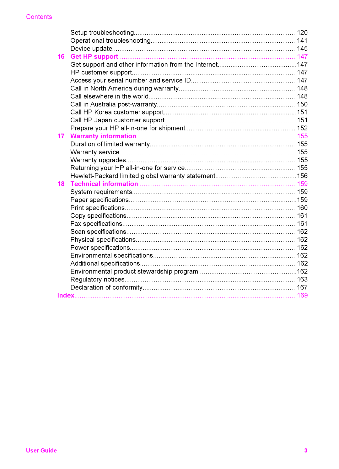 HP 6200 manual Contents 