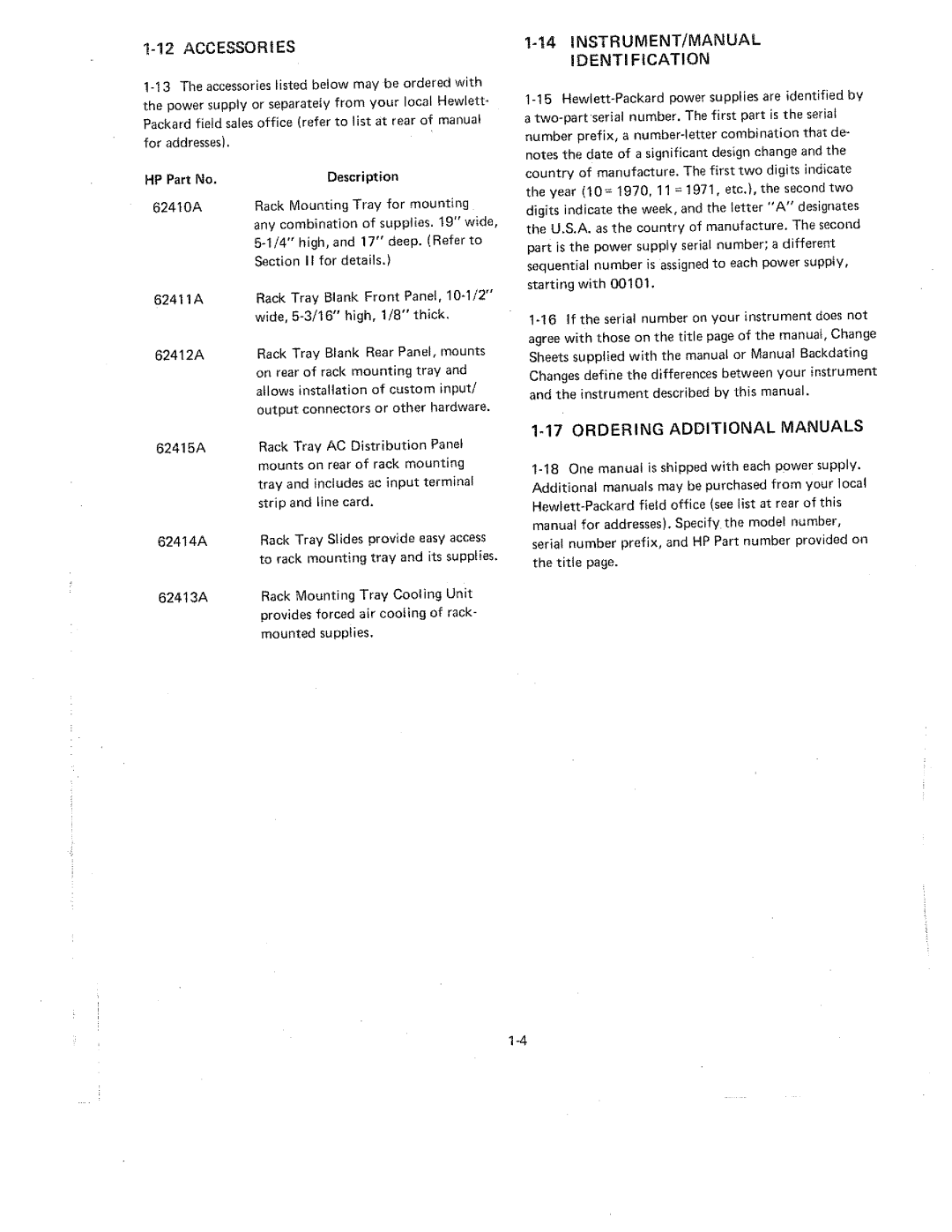 HP 62003A-62048A, 62003E-62048E, 62003C-62048C manual 
