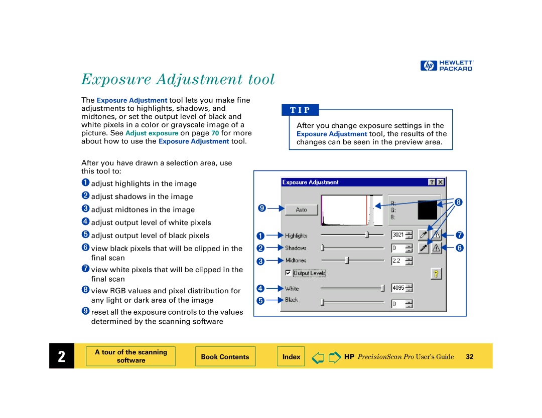 HP 6200C manual Exposure Adjustment tool 