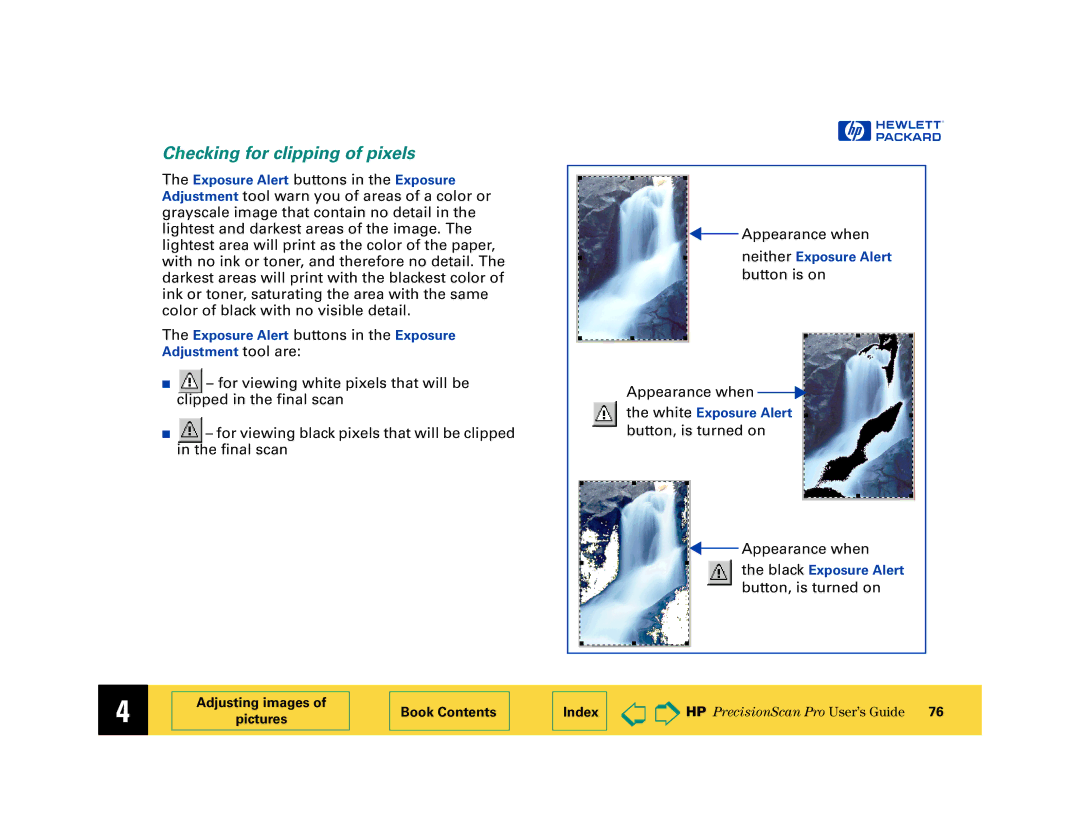 HP 6200C manual Checking for clipping of pixels 