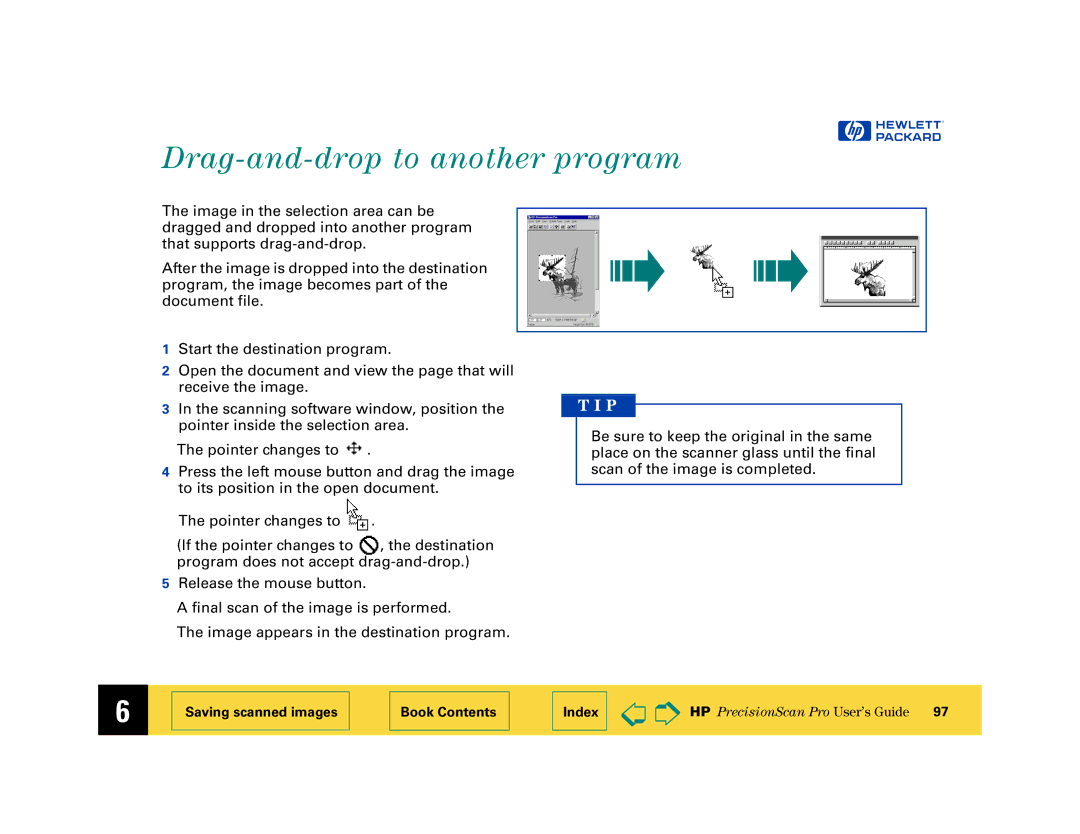 HP 6200C manual Drag-and-drop to another program 