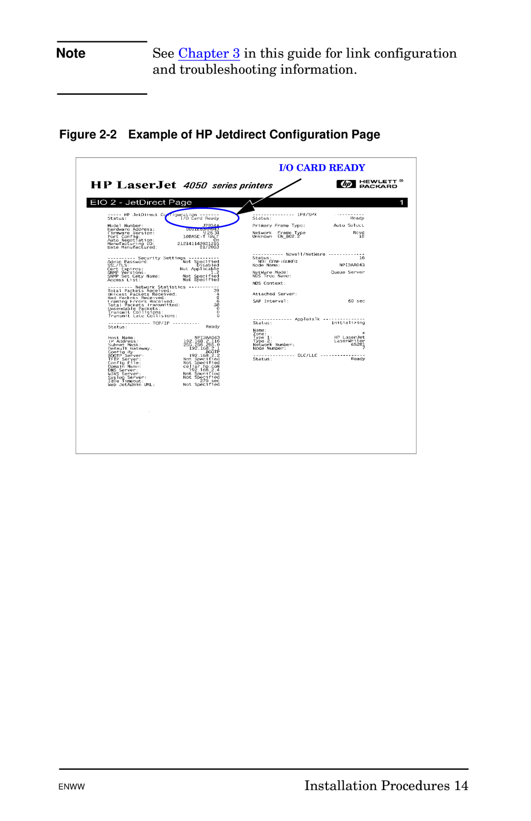 HP 620n Fast Ethernet Print Server manual See in this guide for link configuration 