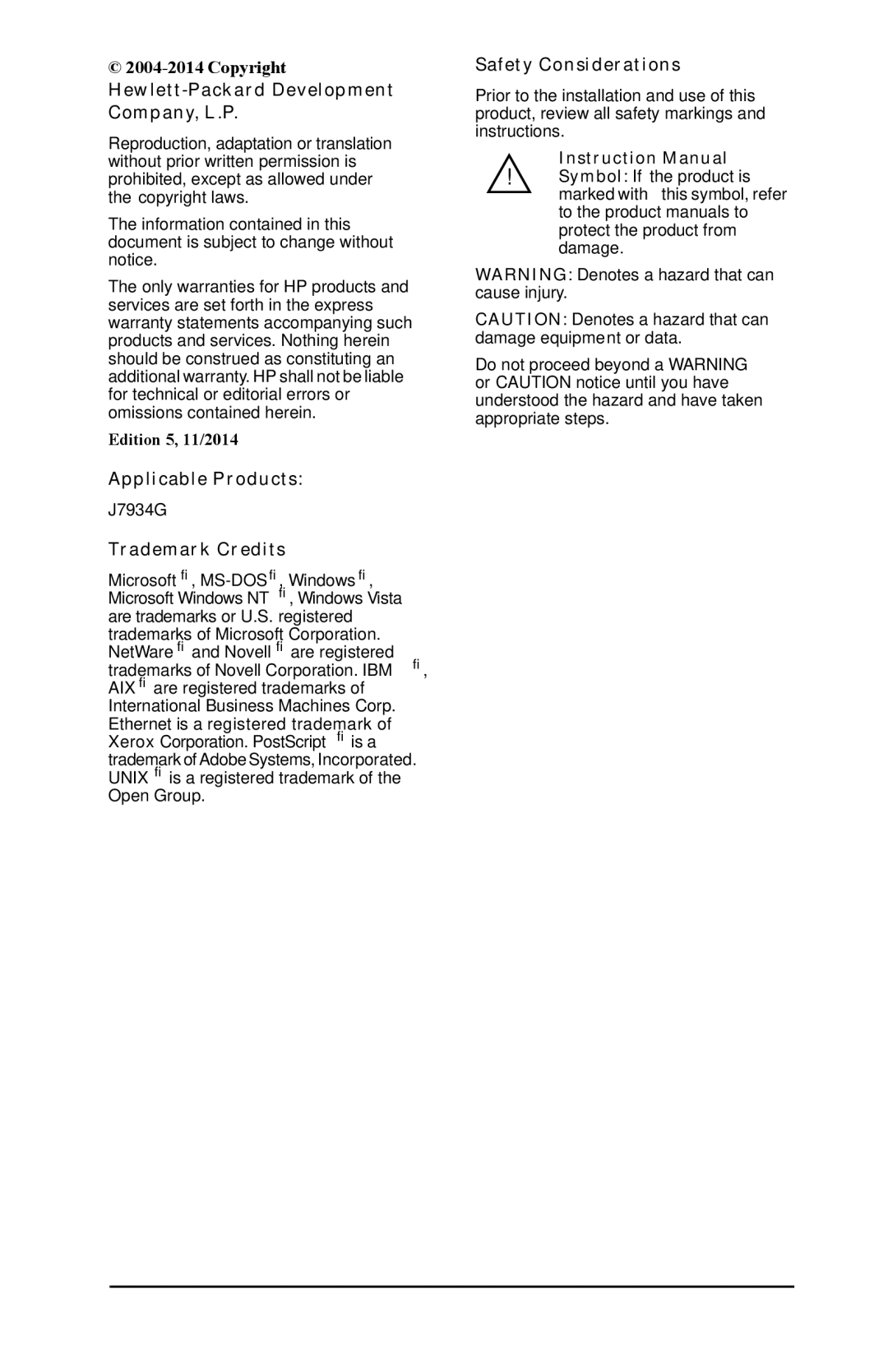 HP 620n Fast Ethernet Print Server manual Applicable Products 