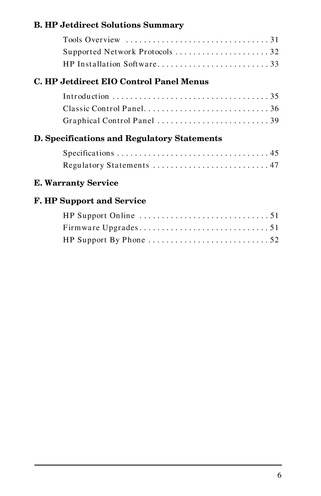 HP 620n Fast Ethernet Print Server manual HP Jetdirect Solutions Summary 