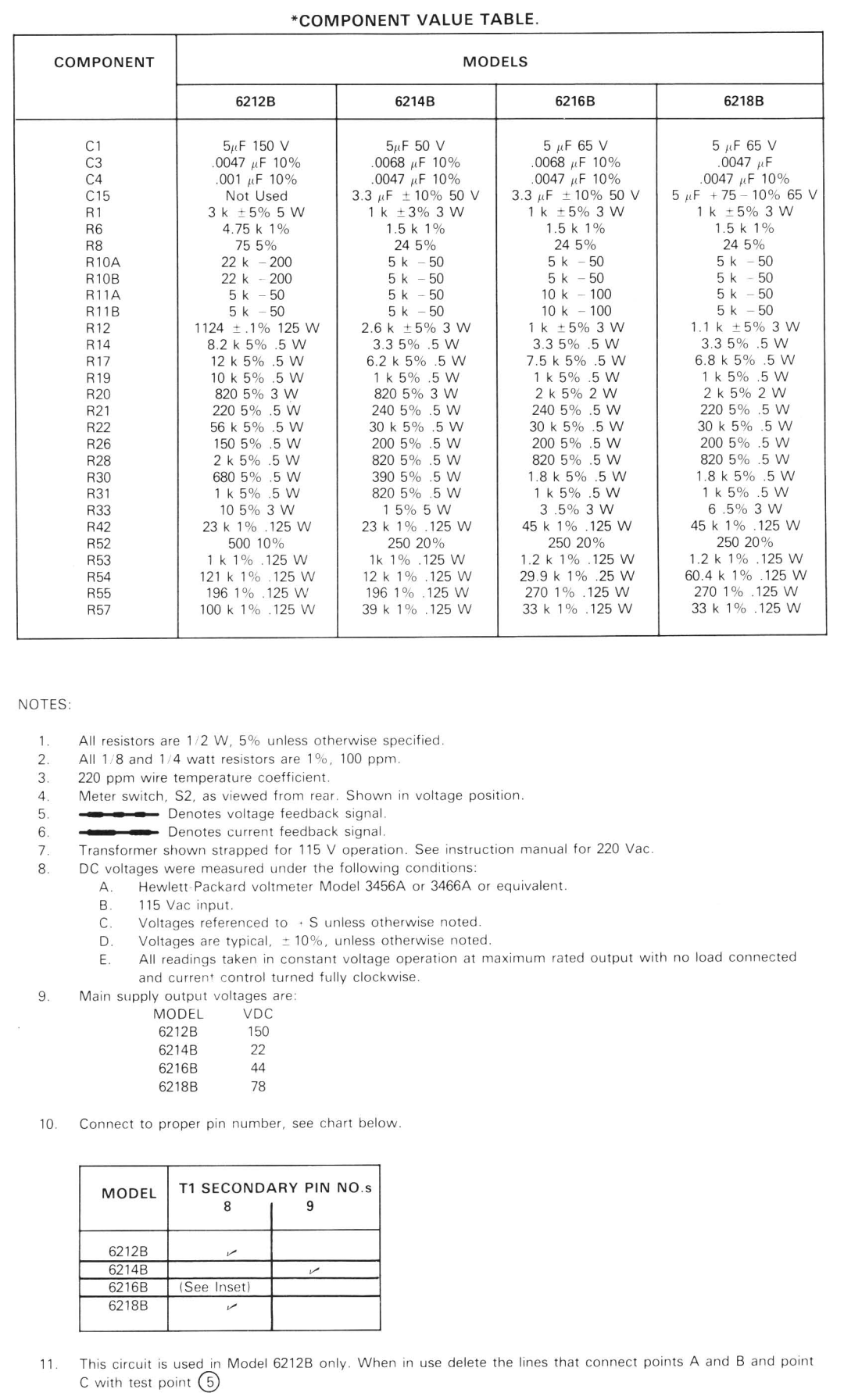 HP 6216B, 6214B, 6218B manual 