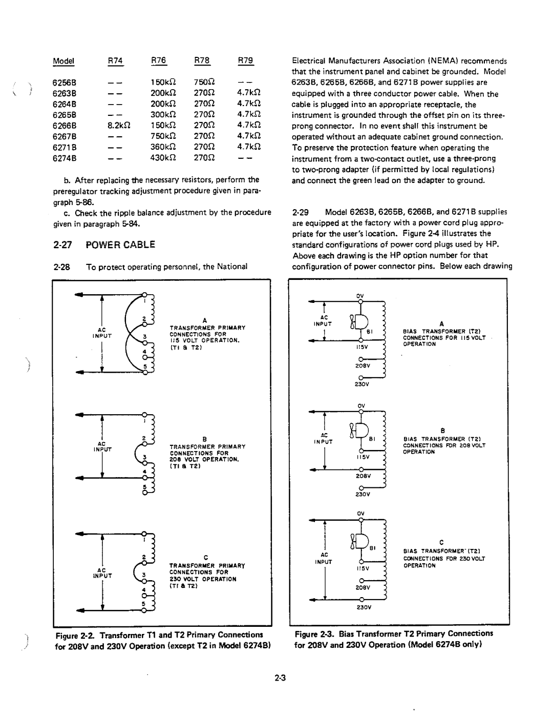 HP 6267B, 6256B, 6274B, 6271B, 6266B, 6265B, 6264B, 6263B manual 