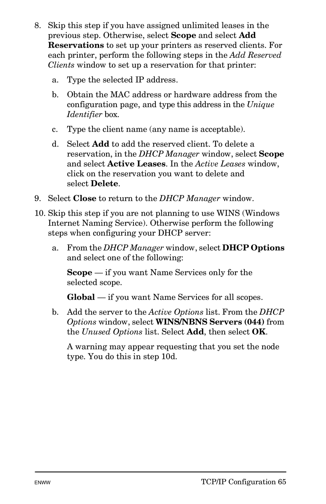 HP 625n Gigabit Ethernet Print Server manual TCP/IP Configuration 