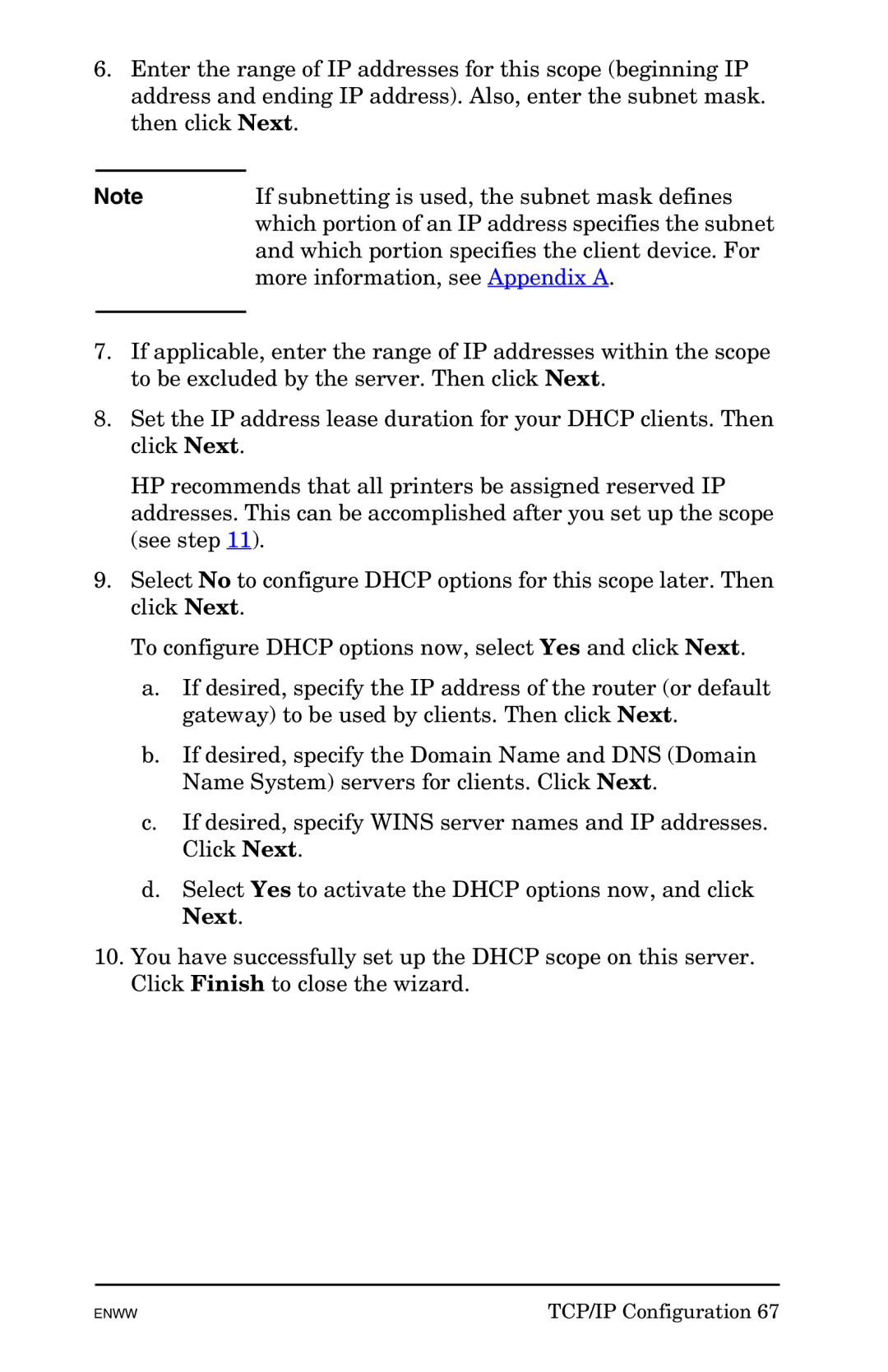 HP 625n Gigabit Ethernet Print Server manual TCP/IP Configuration 