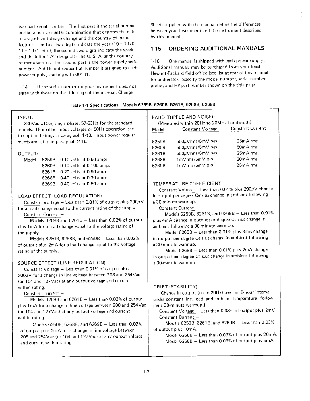 HP 6259B, 6268B, 6261B, 6260B manual 