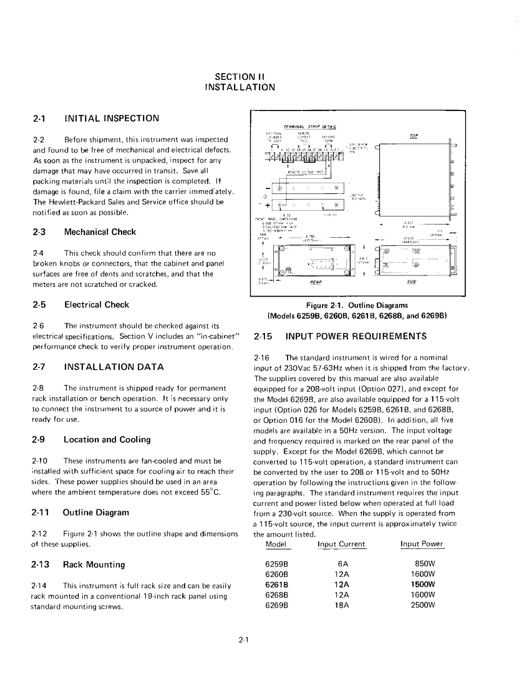 HP 6261B, 6268B, 6260B, 6259B manual 