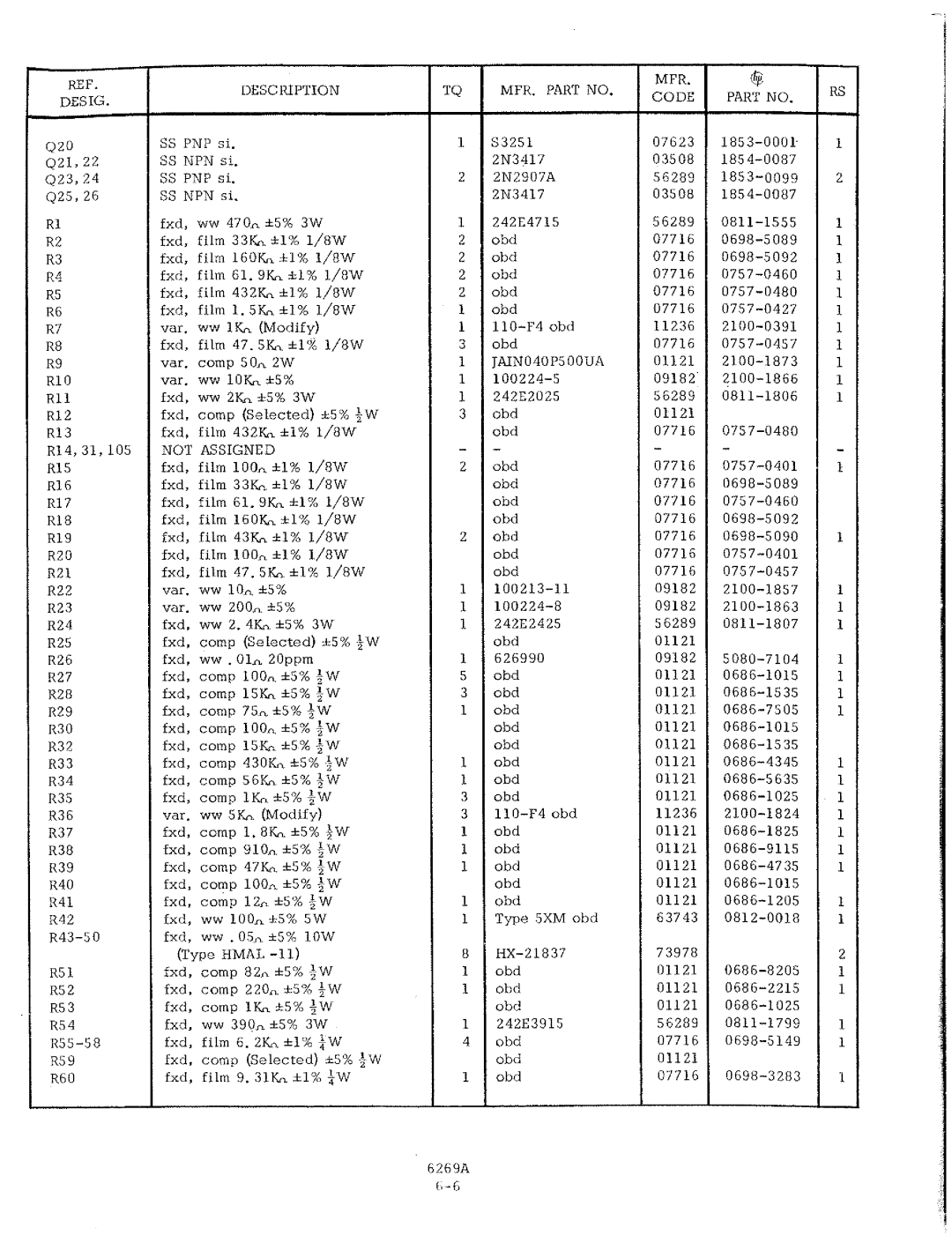 HP 6269A manual 