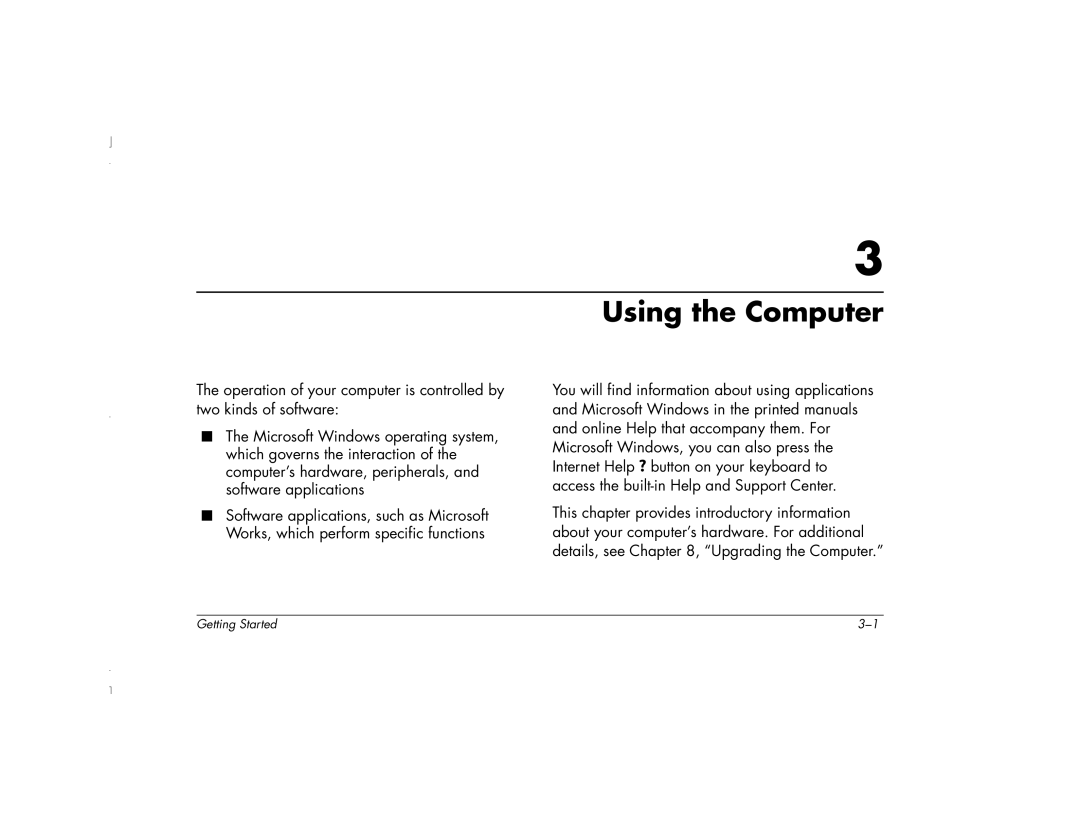 HP 6271AP manual Using the Computer 