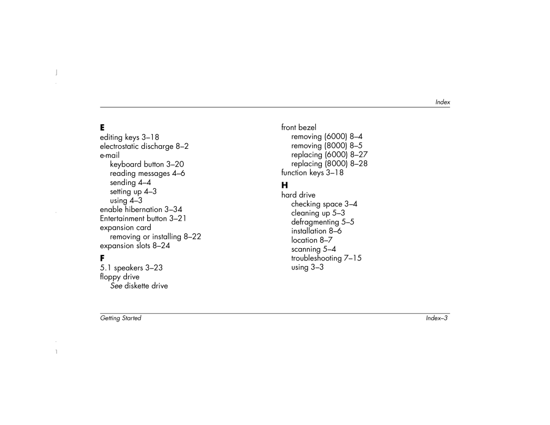 HP 6271AP manual Index-3 