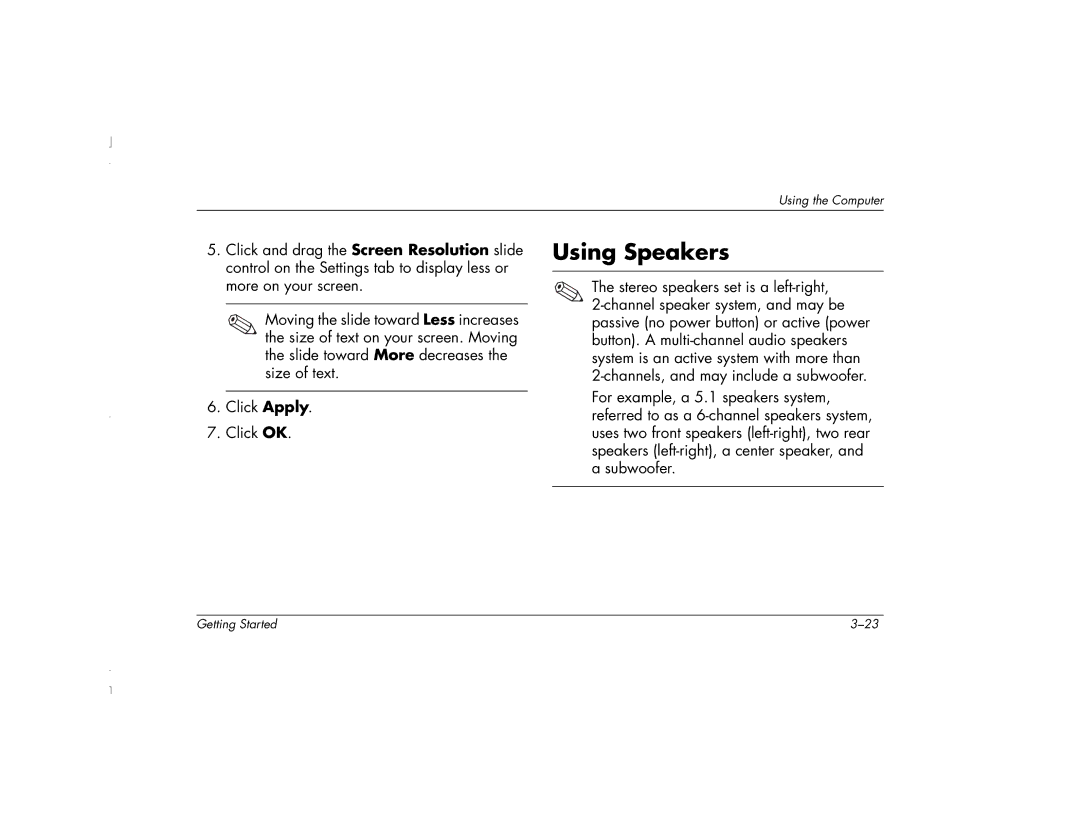 HP 6271AP manual Using Speakers 