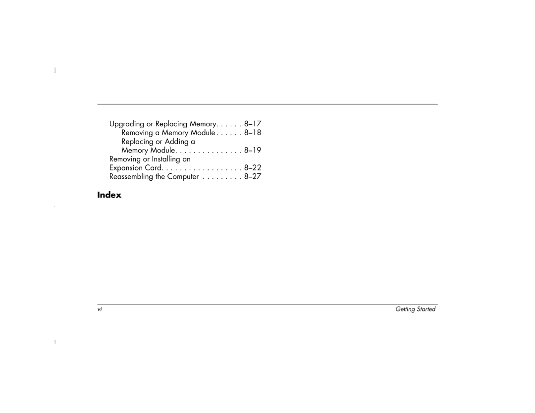 HP 6271AP manual Index 