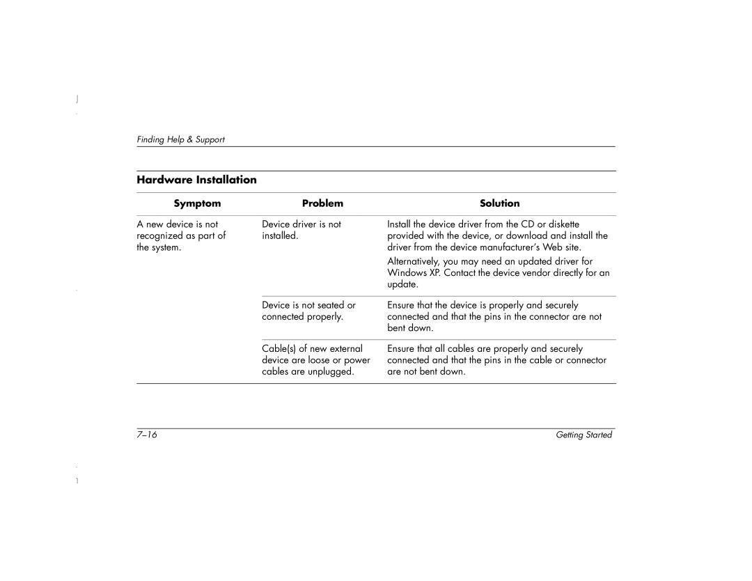 HP 6271AP manual Hardware Installation 