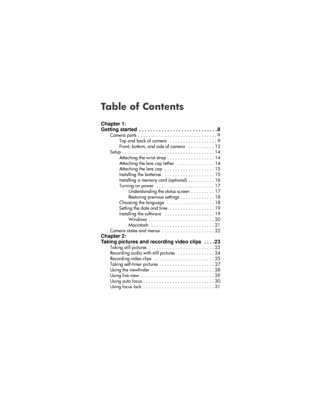 HP 630 manual Table of Contents 