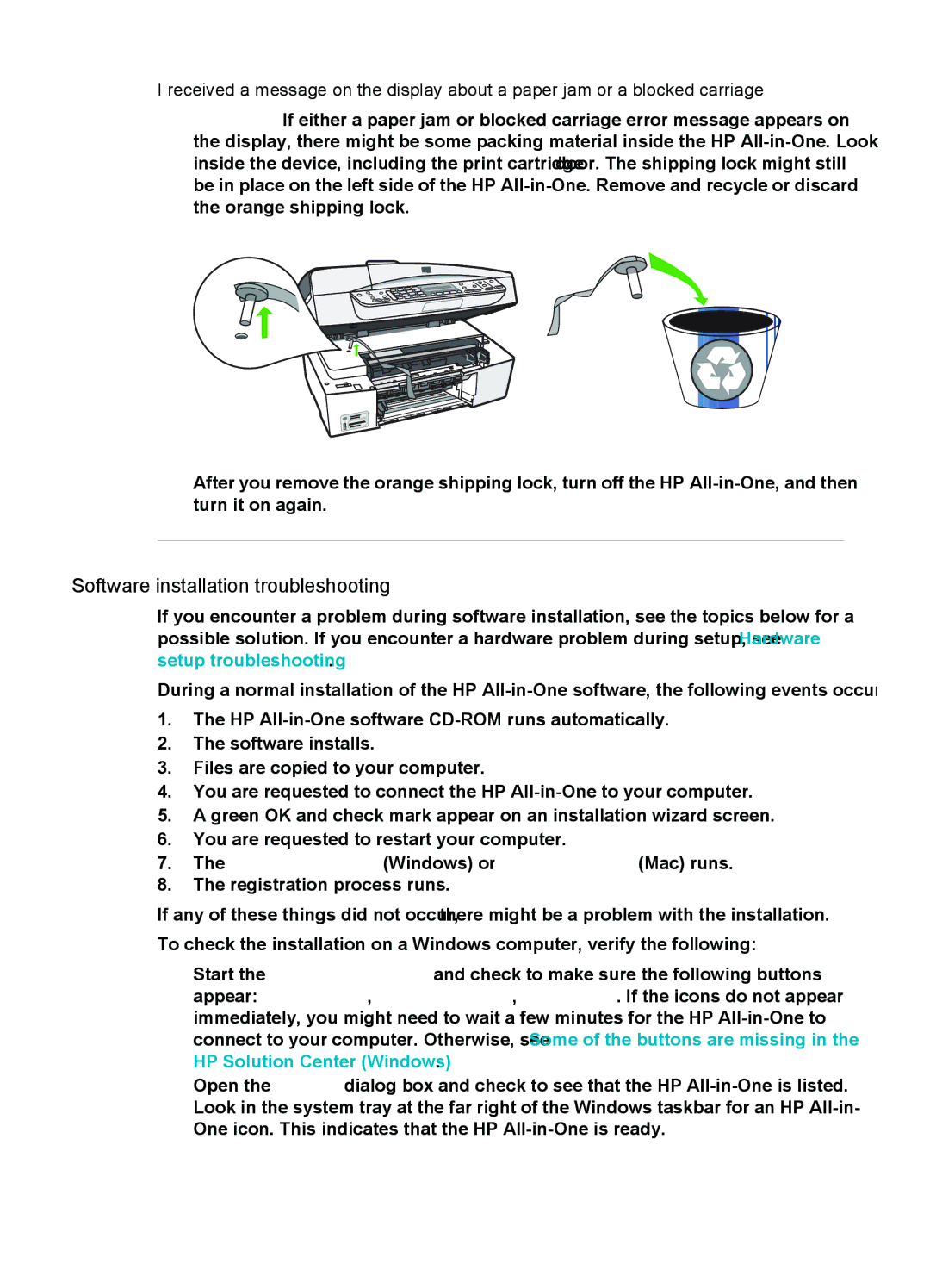 HP 6310xi manual Software installation troubleshooting, Fax Setup Wizard Windows or Fax Setup Utility Mac runs 