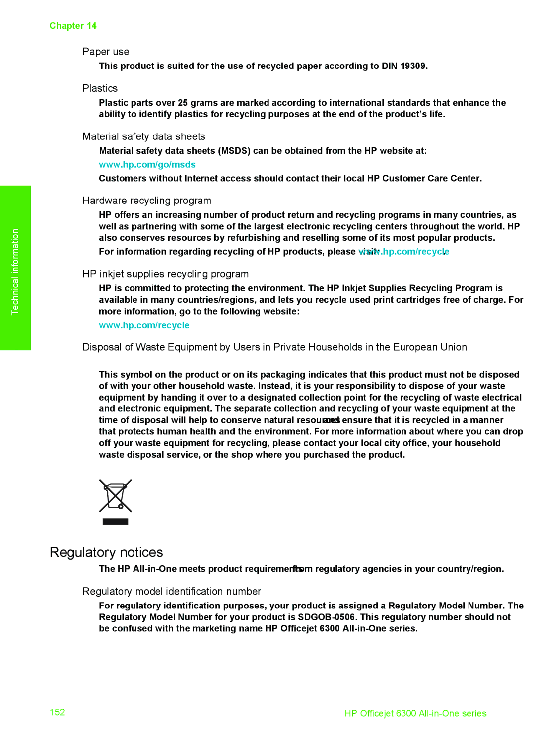 HP 6310xi manual Regulatory notices 