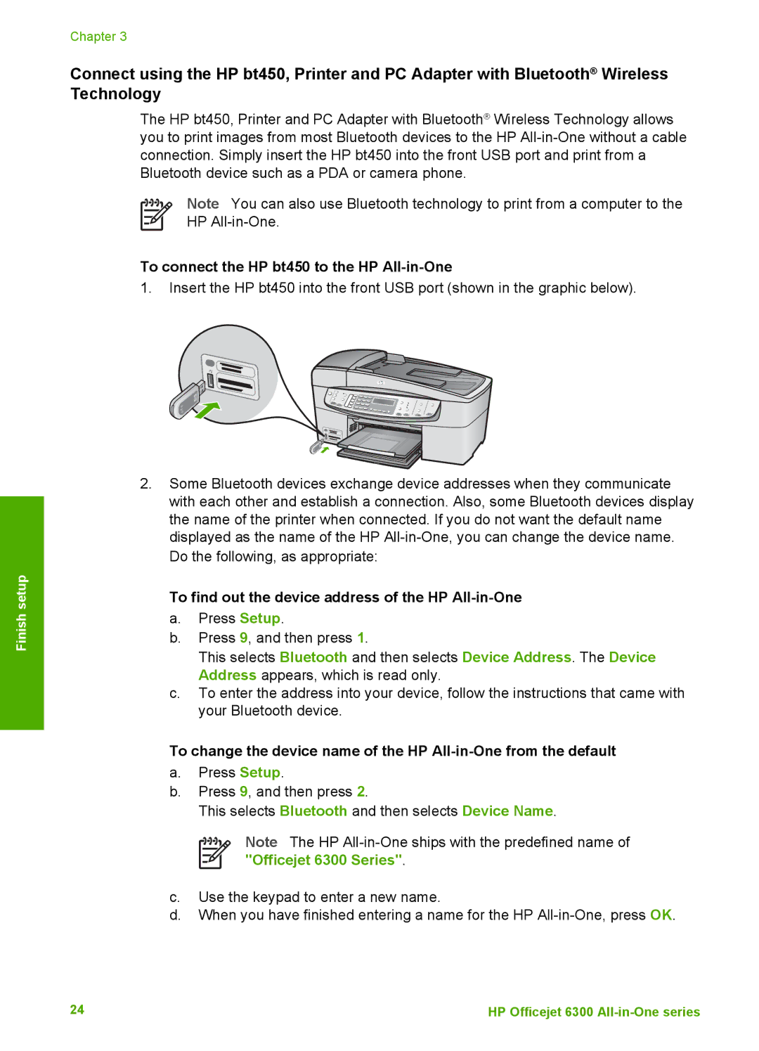 HP 6310xi manual To connect the HP bt450 to the HP All-in-One, To find out the device address of the HP All-in-One 