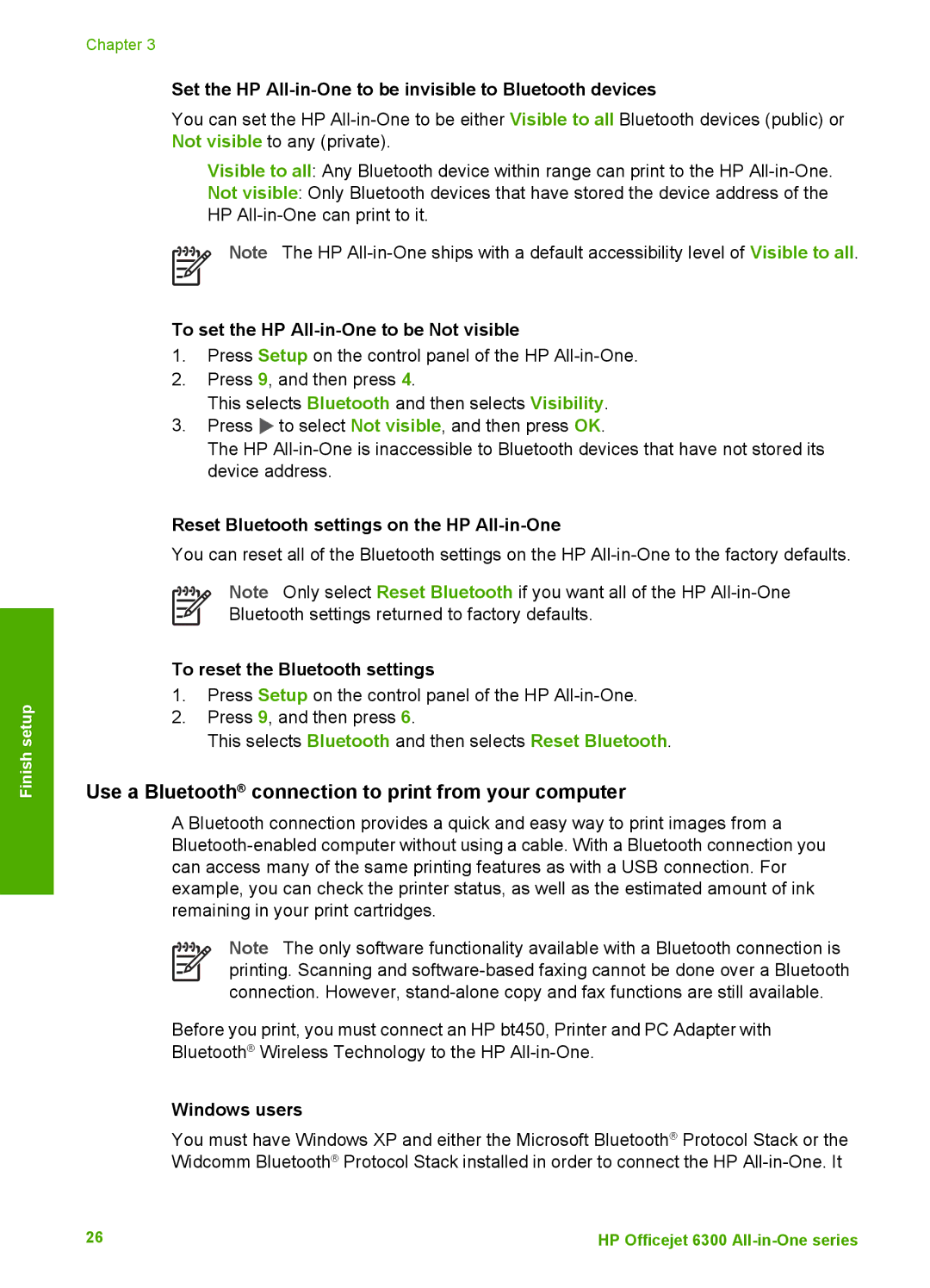 HP 6310xi manual Use a Bluetooth connection to print from your computer 