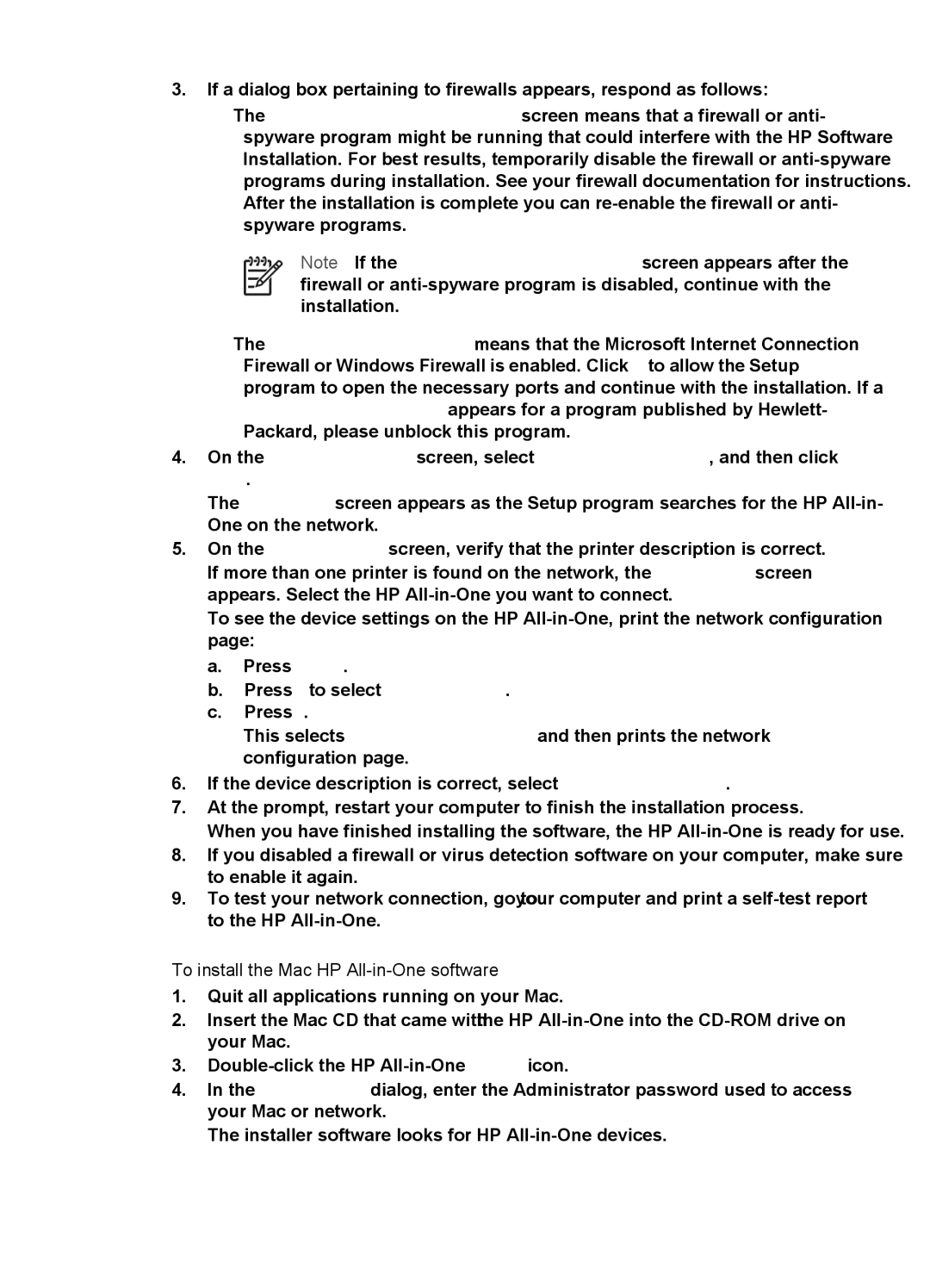 HP 6310xi manual To install the Mac HP All-in-One software 