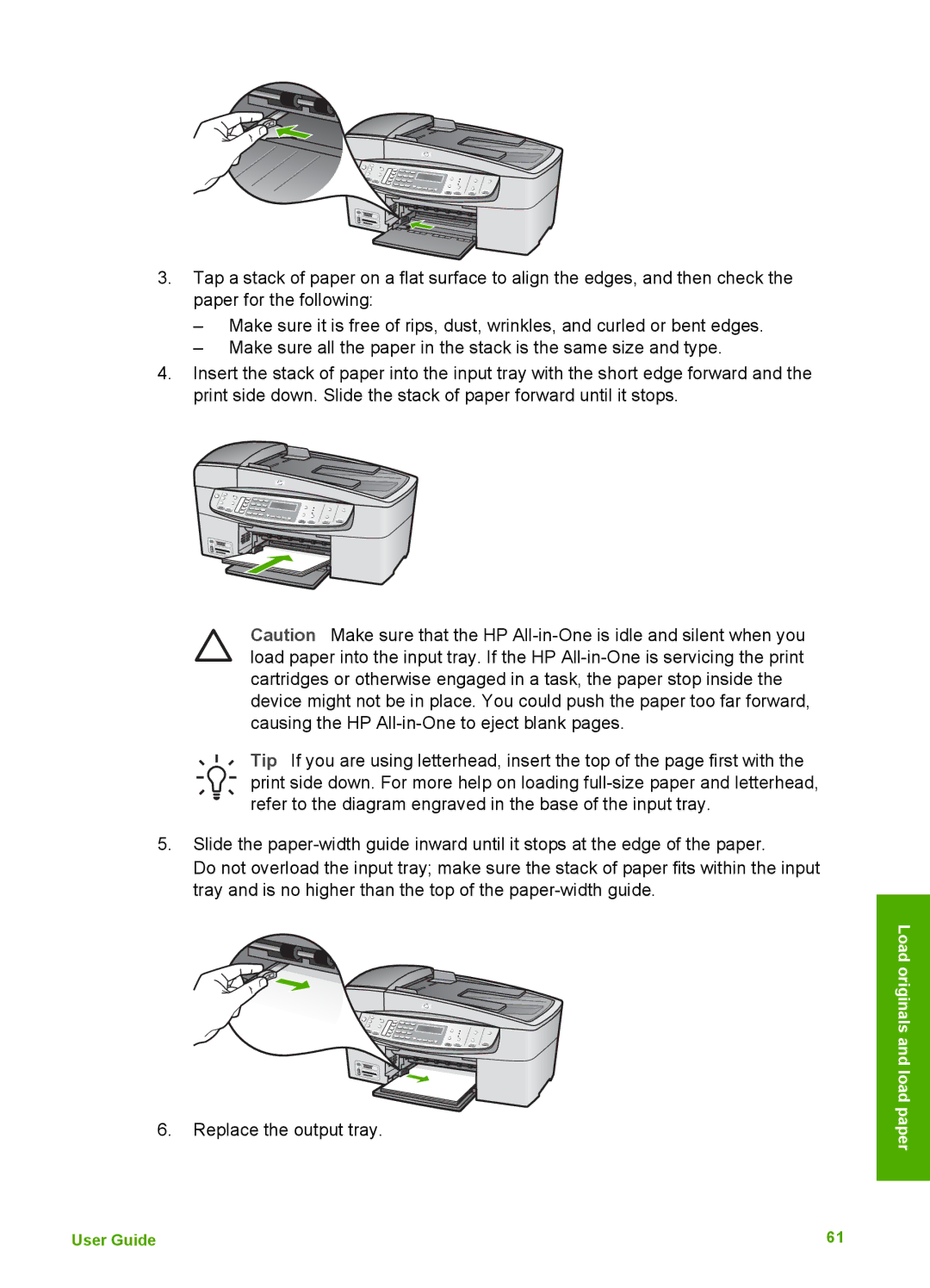 HP 6310xi manual Load originals and load paper 