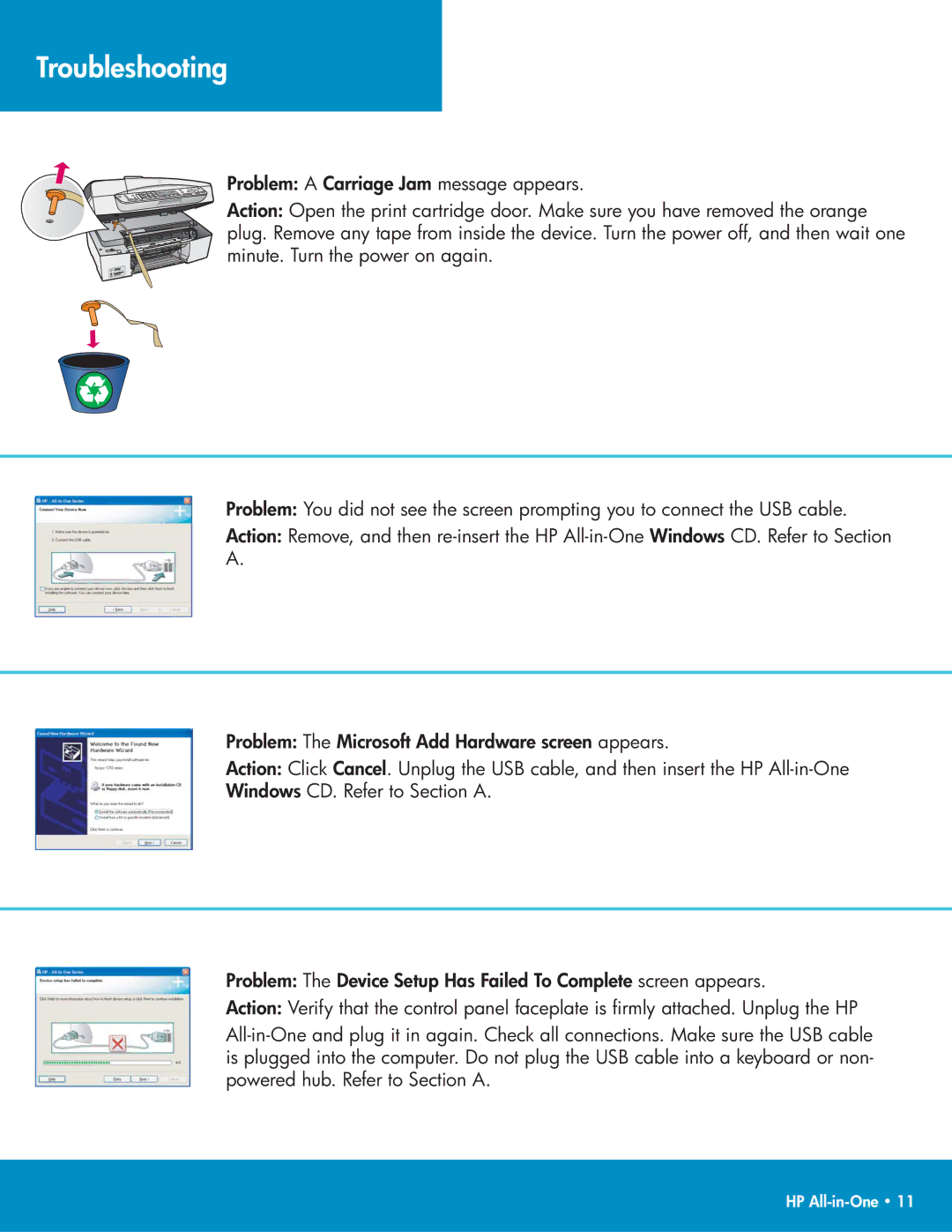 HP 6310xi manual Troubleshooting 