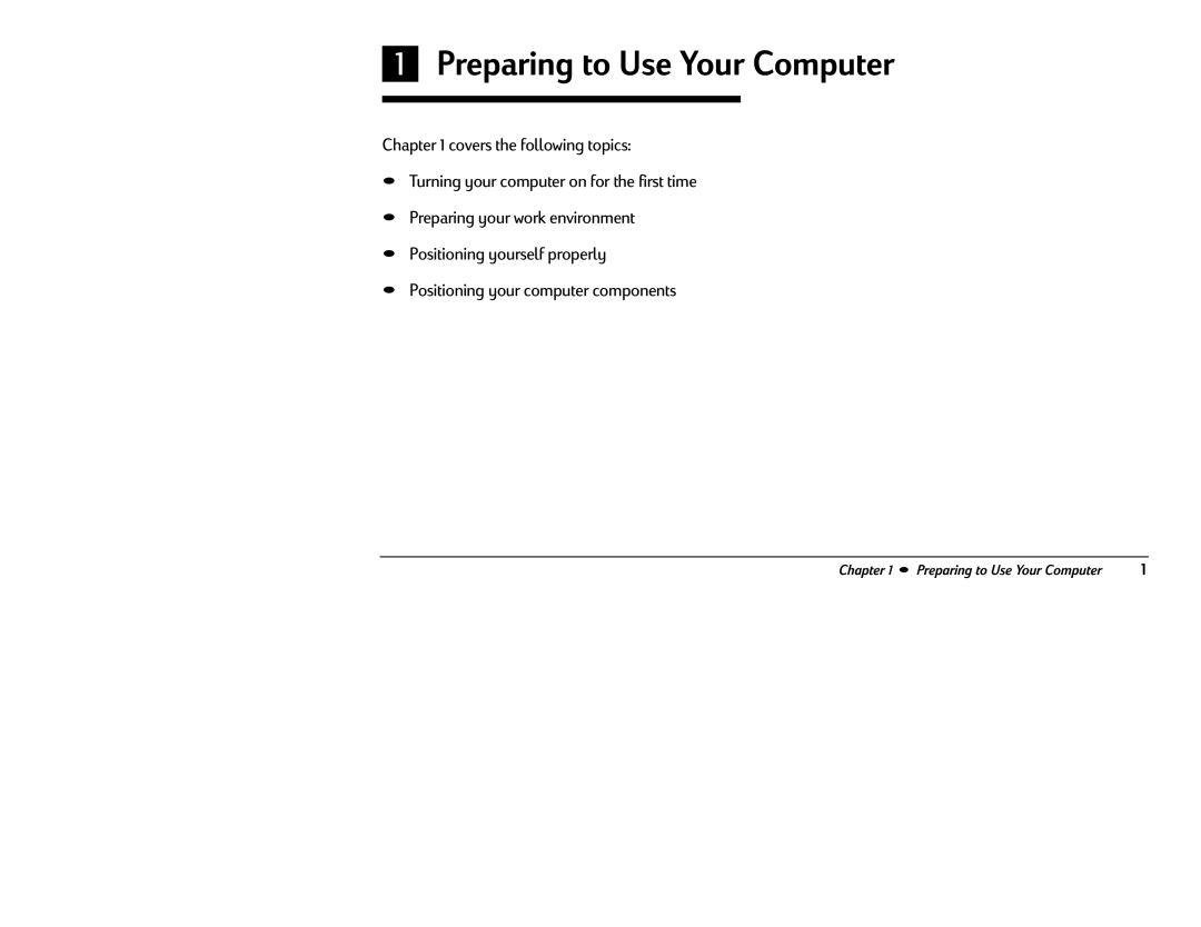 HP 6346 (US), 6340 (US/CAN) manual Preparing to Use Your Computer 