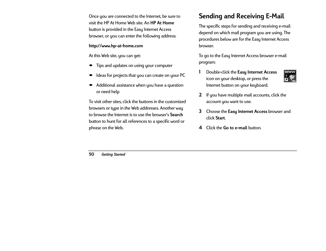 HP 6340 (US/CAN), 6346 (US) manual Sending and Receiving E-Mail, Additional assistance when you have a question or need help 