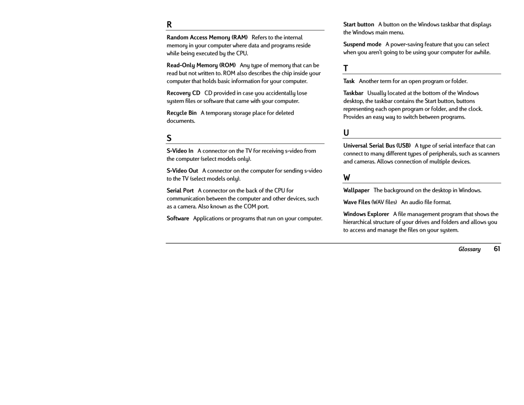 HP 6346 (US), 6340 (US/CAN) manual Canbe, Termforanopenprogramorfolder, YcleBin, Toaccessandmanagethefilesonyoursystem 