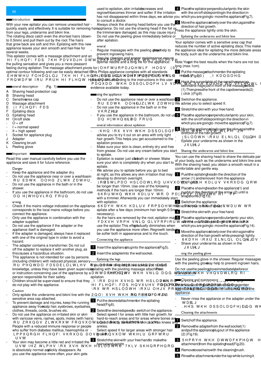 HP 6409 Introduction, General description Fig, Electromagnetic fields EMF Using the appliance, Connecting the appliance 