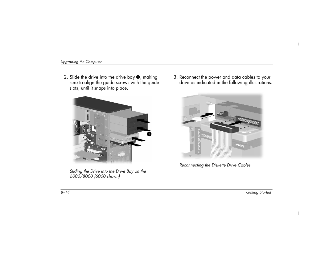 HP 6470NX, 6430NX, 6420NX, 6404US, 6401RSH, 6415CL, 6400NX, 6433US, 6435CL, 6450NX, 8000T-P8654M, 6485CL manual Upgrading the Computer 