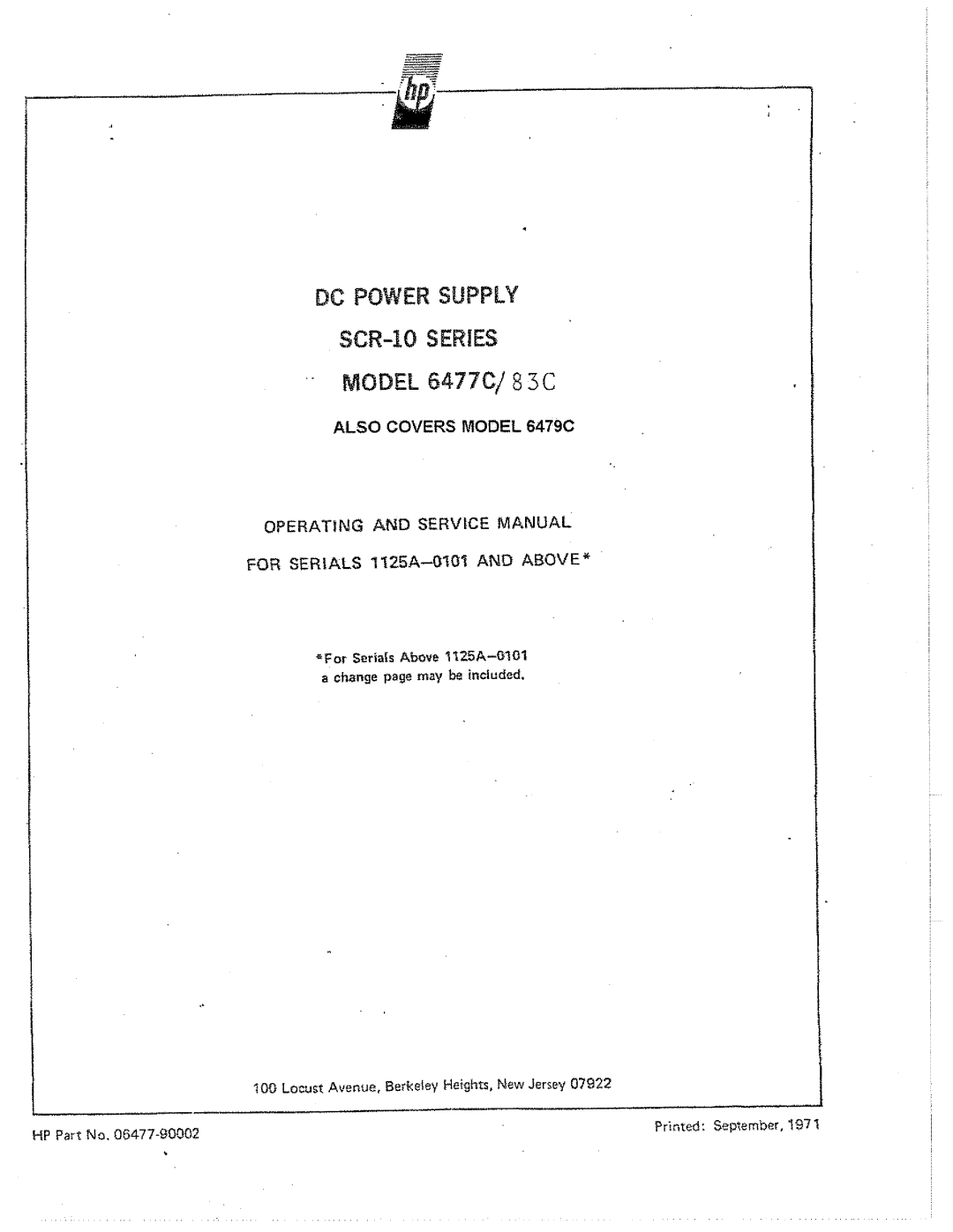 HP 6477C, 6483C manual 