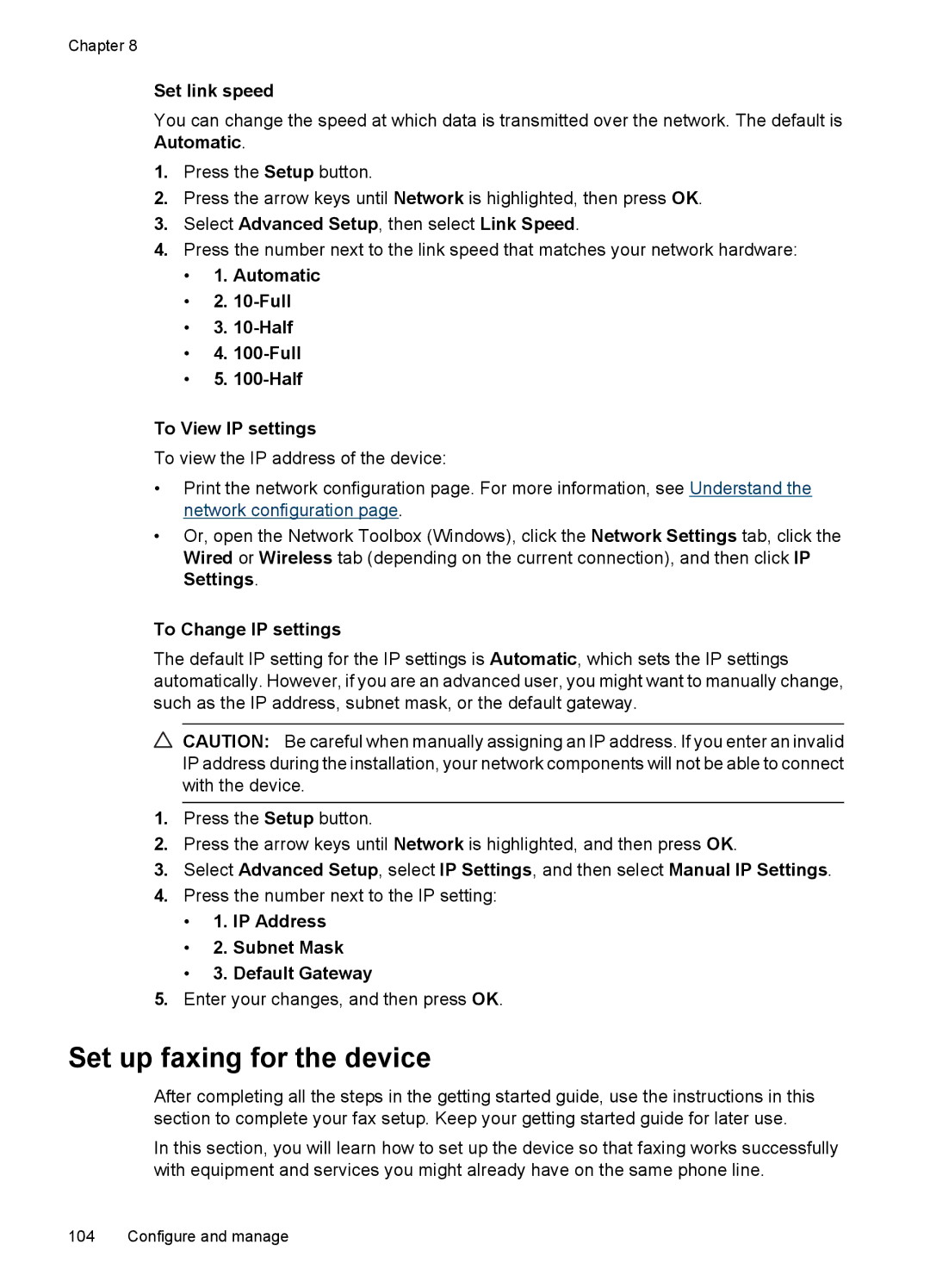 HP 6500 - E709q, 6500 - E709n, 6500 - E709a manual Set up faxing for the device 