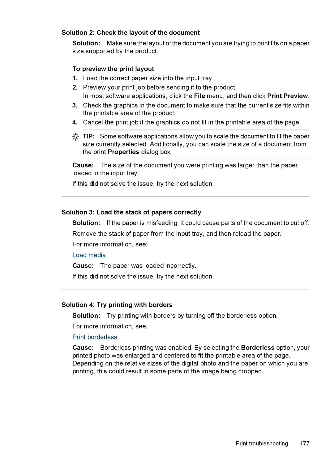 HP 6500 - E709n, 6500 - E709q, 6500 - E709a manual Solution 2 Check the layout of the document, To preview the print layout 