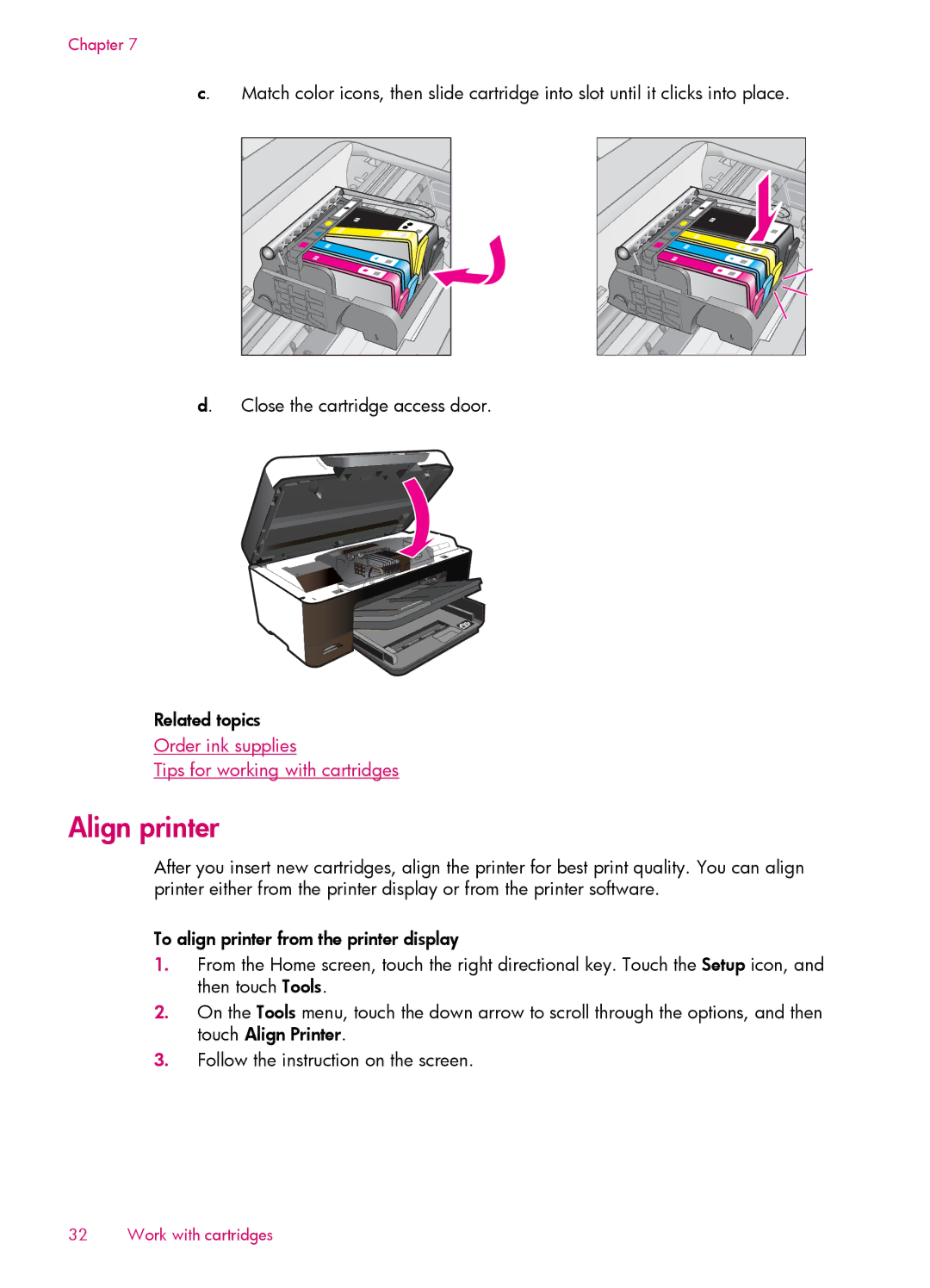 HP 6515 - B211a, 6512 - B211a, 6510 - B211a manual Align printer 