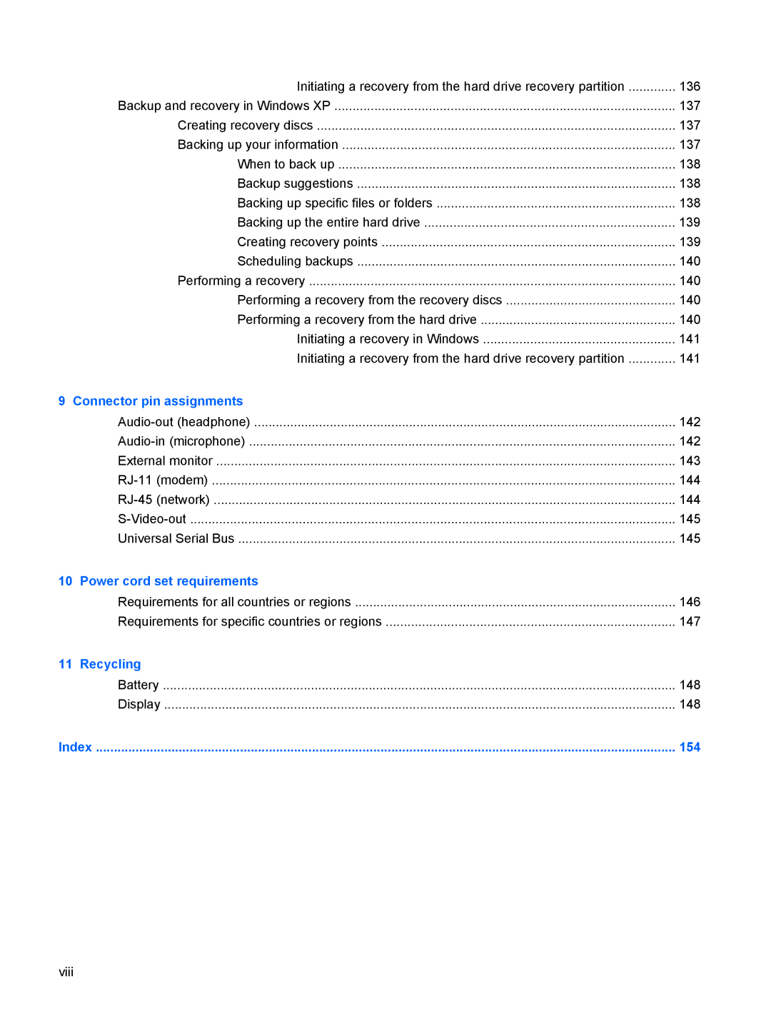 HP 6515b manual Recycling 