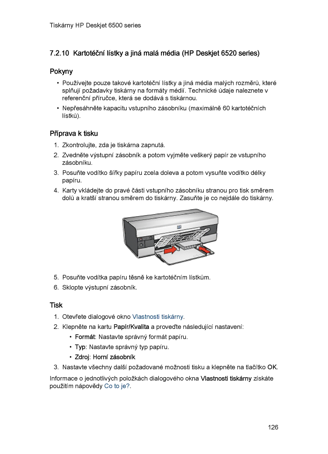 HP 6540-50 manual Zdroj Horní zásobník 