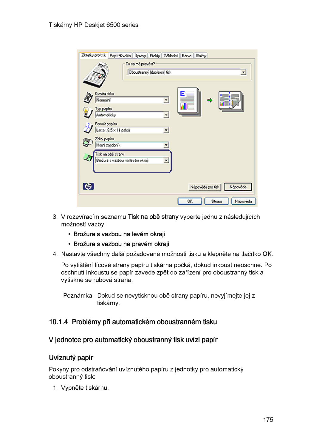 HP 6540-50 manual Uvíznutý papír 