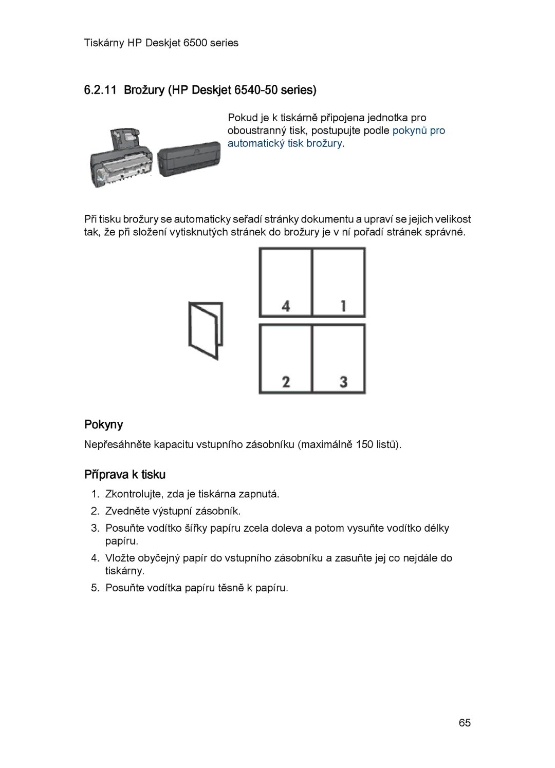 HP manual 11 Brožury HP Deskjet 6540-50 series 