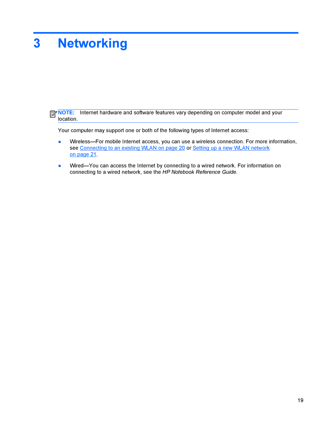 HP 6570b manual Networking 