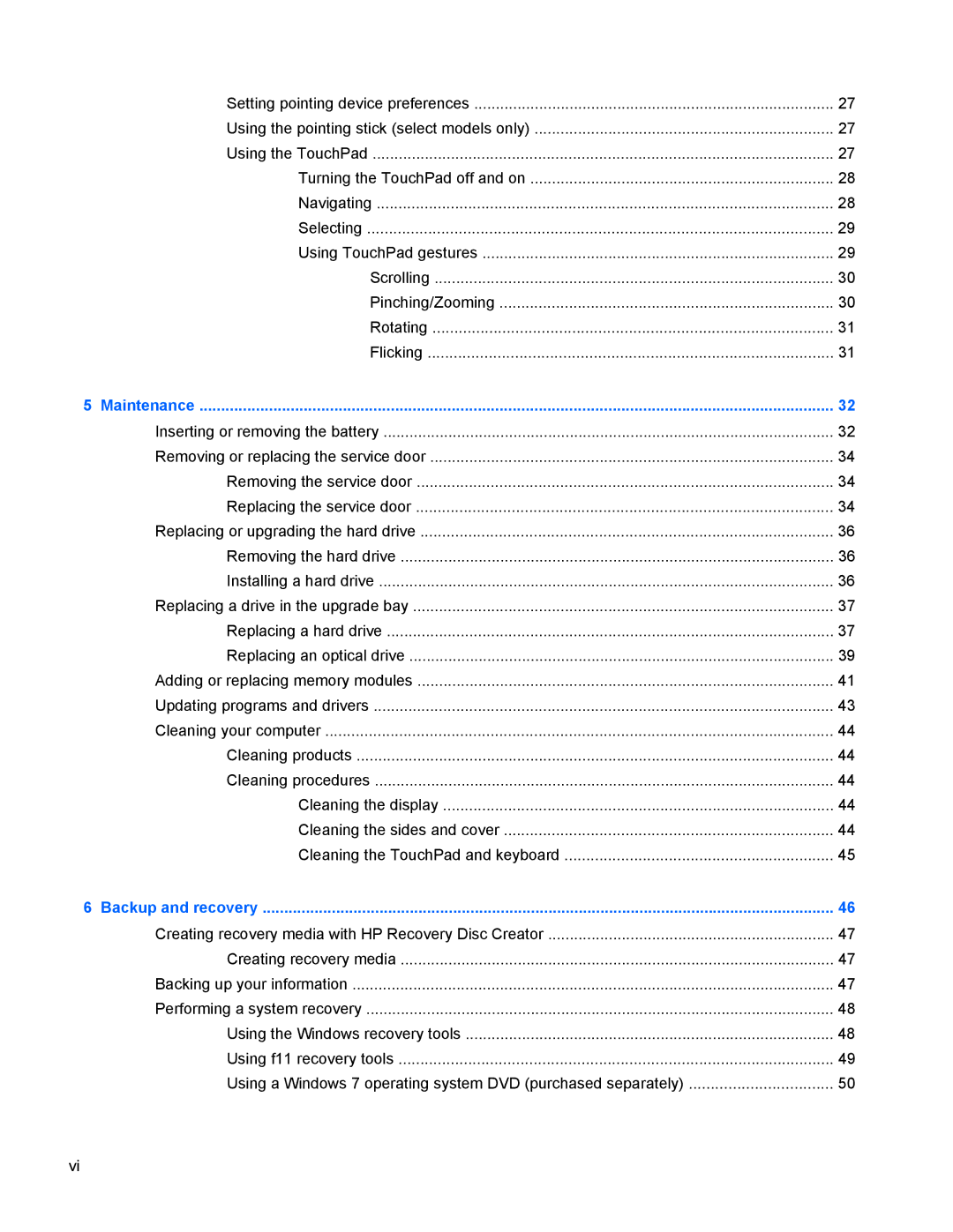 HP 6570b manual Maintenance 