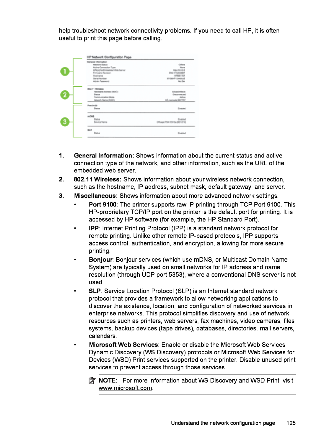 HP 6600 - H7 manual Understand the network configuration page 